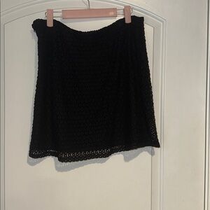 Express Black Textured Skirt